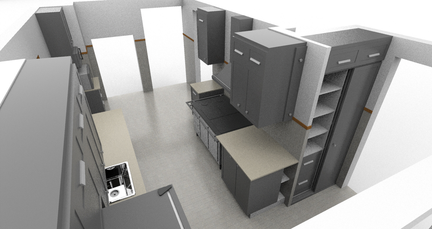 Cocina MM — Vista cenital de la distribución